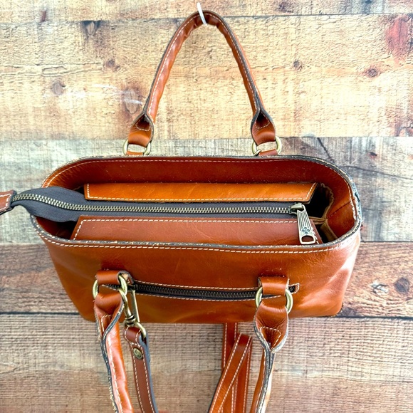 NWOT Patricia Nash Heritage Collection Angela Brown Leather Satchel/Crossbody - Picture 8 of 16